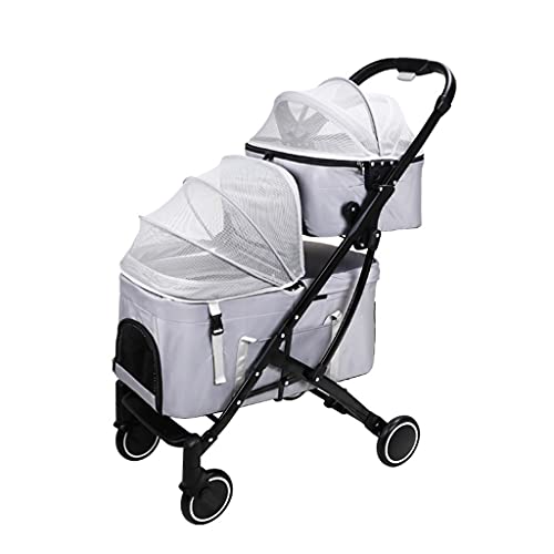 3-in-1-Kinderwagen/Tasche/Autotransporter for Haustiere, Katzen, Hunde, doppellagiger Haustier-Kinderwagen, Katzen-Reisewagen, kleiner und mittelgroßer Hundekinderwagen, abnehmbarer 2-lagiger Haustier 3-in-1-Kinderwagen/Tasche/Autotransporter for Haustiere, Katzen, Hunde, doppellagiger Haustier-Kinderwagen, Katzen-Reisewagen, kleiner und mittelgroßer Hundekinderwagen, abnehmbarer 2-lagiger Haustier von XIAOYIWIN