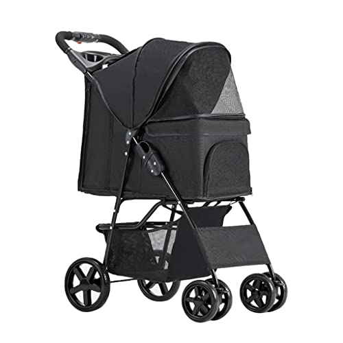 Haustier-Kinderwagen für Hunde, Katzen, leichter Haustier-Kinderwagen für kleine, mittelgroße Hunde und Katzen, faltbarer Reisewagen, Premium-Hundewagen, Katzenwagen, Kinderwagen mit Getränkehalter Haustier-Kinderwagen für Hunde, Katzen, leichter Haustier-Kinderwagen für kleine, mittelgroße Hunde und Katzen, faltbarer Reisewagen, Premium-Hundewagen, Katzenwagen, Kinderwagen mit Getränkehalter von XIAOYIWIN