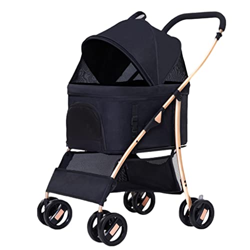 Haustier-Reiseträger, Hunde-Kinderwagen, Kinderwagen for kleine und mittelgroße Hunde, Haustier-Hundekatzen-Kinderwagen, Outdoor-Buggy, 4-Rad-Haustier-Kinderwagen, abnehmbare Hundewagen, Kinderwagen f Haustier-Reiseträger, Hunde-Kinderwagen, Kinderwagen for kleine und mittelgroße Hunde, Haustier-Hundekatzen-Kinderwagen, Outdoor-Buggy, 4-Rad-Haustier-Kinderwagen, abnehmbare Hundewagen, Kinderwagen f von XIAOYIWIN