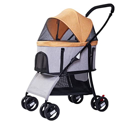 Haustier-Reiseträger, Hunde-Kinderwagen, Kinderwagen for kleine und mittelgroße Hunde, Haustier-Hundekatzen-Kinderwagen, Outdoor-Buggy, 4-Rad-Haustier-Kinderwagen, abnehmbare Hundewagen, Kinderwagen f Haustier-Reiseträger, Hunde-Kinderwagen, Kinderwagen for kleine und mittelgroße Hunde, Haustier-Hundekatzen-Kinderwagen, Outdoor-Buggy, 4-Rad-Haustier-Kinderwagen, abnehmbare Hundewagen, Kinderwagen f von XIAOYIWIN