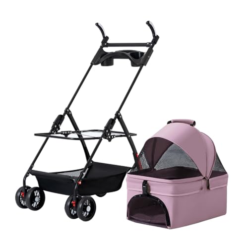 Reiseträger Haustier Hund Katze Kinderwagen Hundewagen Kinderwagen for kleine Hunde, faltbarer Haustier Kinderwagen Kinderwagen mit Getränkehalter, Haustier Welpen Katze Kinderwagen Wagen verstellbare Reiseträger Haustier Hund Katze Kinderwagen Hundewagen Kinderwagen for kleine Hunde, faltbarer Haustier Kinderwagen Kinderwagen mit Getränkehalter, Haustier Welpen Katze Kinderwagen Wagen verstellbare von XIAOYIWIN