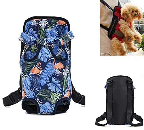 XIAOYU Haustier-Hundetragerucksack, verstellbare Hundebeine, Vorderrucksack für Welpen, Katzen für Reisen, Wandern, Camping, Spazierengehen und Outdoor, Blau, XL von XIAOYU