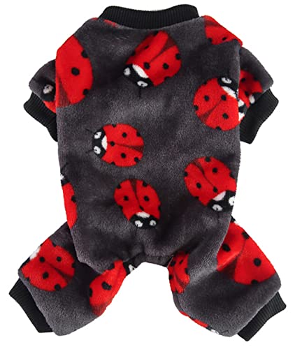 XIAOYU Hunde-Pyjama, Hundeanzug, Hundekleider mit niedlichem Marienkäfer-Muster, Haustierkleidung, Hund, Halloween, Weihnachten, Kostüme, Welpen, Katze, Jumpsuits, XL XIAOYU Hunde-Pyjama, Hundeanzug, Hundekleider mit niedlichem Marienkäfer-Muster, Haustierkleidung, Hund, Halloween, Weihnachten, Kostüme, Welpen, Katze, Jumpsuits, XL von XIAOYU