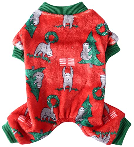 XIAOYU Weihnachts-Hunde-Pyjama, weich, warm, für Haustiere, Katzenbekleidung, Winterurlaub, Kostüme für kleine Hunde, Katzen, Faultier, S XIAOYU Weihnachts-Hunde-Pyjama, weich, warm, für Haustiere, Katzenbekleidung, Winterurlaub, Kostüme für kleine Hunde, Katzen, Faultier, S von XIAOYU