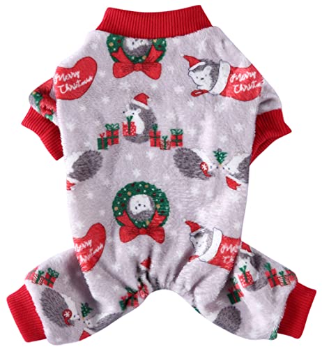 XIAOYU Weihnachts-Hunde-Pyjama, weich, warm, für Haustiere, Katzenbekleidung, Winterurlaub, Kostüme für kleine Hunde, Katzen, Igel, L XIAOYU Weihnachts-Hunde-Pyjama, weich, warm, für Haustiere, Katzenbekleidung, Winterurlaub, Kostüme für kleine Hunde, Katzen, Igel, L von XIAOYU