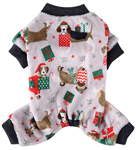 XIAOYU Weihnachts-Hunde-Pyjama, weich, warm, für Haustiere, Katzenbekleidung, Winterurlaub, Kostüme für kleine Hunde, Katzen, Weihnachten, Hund, L XIAOYU Weihnachts-Hunde-Pyjama, weich, warm, für Haustiere, Katzenbekleidung, Winterurlaub, Kostüme für kleine Hunde, Katzen, Weihnachten, Hund, L von XIAOYU