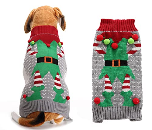 XIAOYU Weihnachtspullover für Hunde und Katzen, Motiv: Hässliche Elfe, Größe XXL von XIAOYU