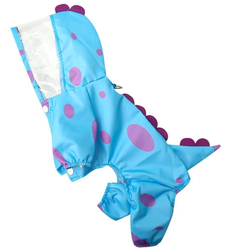 XIAOYU lustiger Dinosaurier-Hunderegenmantel mit Kapuze und D-Ring für das Geschirr, wasserdichte Regenjacke für kleine Hunde und Katzen, Vierbein-Overall, leichte, wasserdichte Kleidung, M XIAOYU lustiger Dinosaurier-Hunderegenmantel mit Kapuze und D-Ring für das Geschirr, wasserdichte Regenjacke für kleine Hunde und Katzen, Vierbein-Overall, leichte, wasserdichte Kleidung, M von XIAOYU