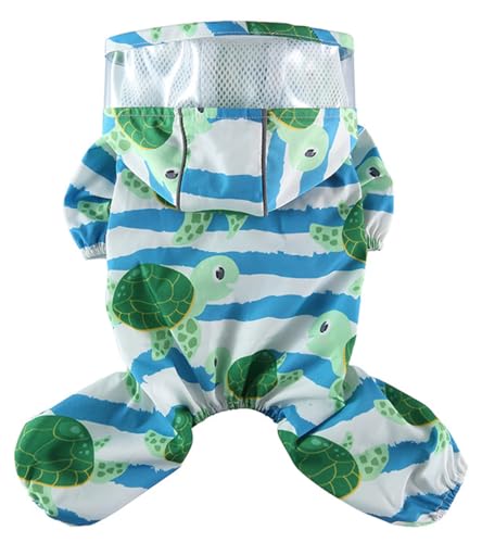 XIAOYU süßer Hunderegenmantel mit Kapuze, wasserdichter Vierbein-Regenmantel für kleine Hunde, winddichter Regenmantel für Regen, Wind und Schnee, Schildkröte, XL XIAOYU süßer Hunderegenmantel mit Kapuze, wasserdichter Vierbein-Regenmantel für kleine Hunde, winddichter Regenmantel für Regen, Wind und Schnee, Schildkröte, XL von XIAOYU