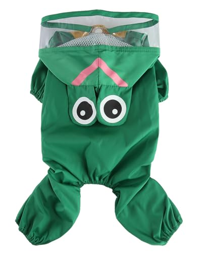 XIAOYU wasserdichter Hunderegenmantel, Vierbein-Regenjacke mit Kapuze, Leichter Outdoor-Regenponcho für kleine Hunde, Frosch, S XIAOYU wasserdichter Hunderegenmantel, Vierbein-Regenjacke mit Kapuze, Leichter Outdoor-Regenponcho für kleine Hunde, Frosch, S von XIAOYU