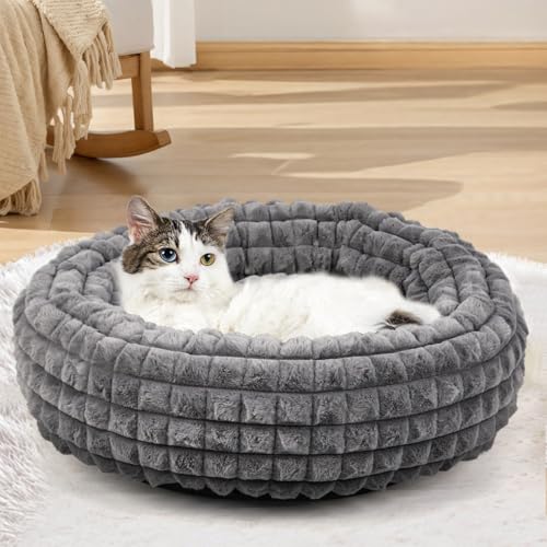 XIAPIA Katzenbett Flauschig 58x20 cm, Plüsch Katzen Schlafplatz Weich und Warm für Katzen Kleine Hunde, Orthopädisches Kuschelbett mit Rutigfester Boden Grau XIAPIA Katzenbett Flauschig 58x20 cm, Plüsch Katzen Schlafplatz Weich und Warm für Katzen Kleine Hunde, Orthopädisches Kuschelbett mit Rutigfester Boden Grau von XIAPIA
