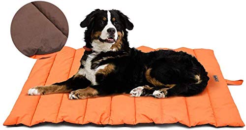 XIAPIA wasserdichte Hundematte für Outdoor Waschbares Hundebett, Antistatik, Hygienisch, Faltbar, Große Reisedecke für Haustier 110 x 68 cm (Orange/Grau) von XIAPIA
