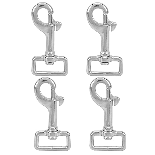 XIASABA 4PCS Edelstahl Snap Haken Quadrat Ring Einkopf -Haustierschnalle für Brieftack -Rucksack 73 mm/2,9 Zoll 100 kg/220,5 lb (L73mm) von XIASABA