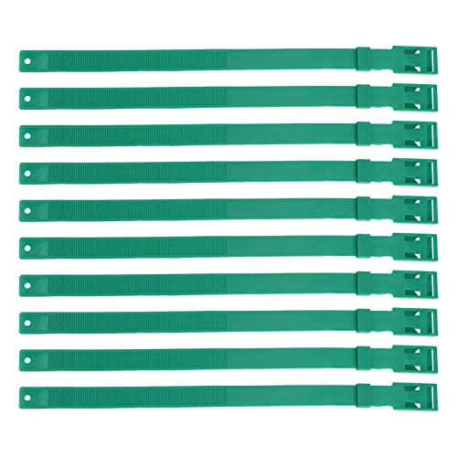 XIASABA E 10 Stück Ziegenhalsband Pu 23 Zoll Viehhalsband für Nutztiere Kuh Pferd Schaf Gelb (Green) von XIASABA