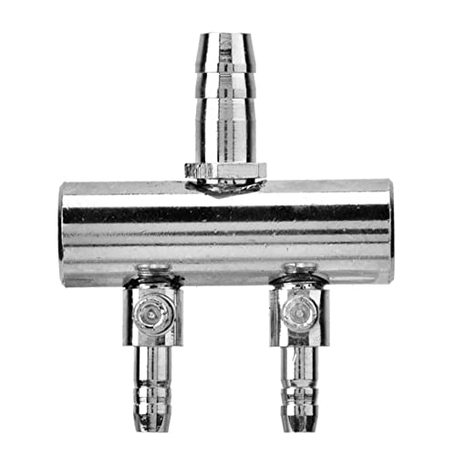 XIASABA Edelstahl Aquarium -Fischtankluft 8 mm bis 4 mm Splittersteuerventil 6 -Wege Premiumqualität für den langfristigen Gebrauch mit genauem Einstellung und Mehreren (8-Turn 4mm Two-Hole Splitter) von XIASABA