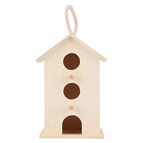 XIASABA Hangg Holz 24×14×13 Hängendes hölzernes Vogelhaus, Brut- und Ruhebox, Zubehör für den Außenbereich, Garten XIASABA Hangg Holz 24×14×13 Hängendes hölzernes Vogelhaus, Brut- und Ruhebox, Zubehör für den Außenbereich, Garten von XIASABA