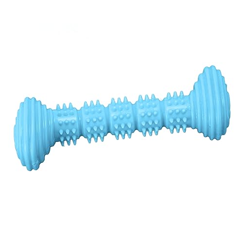 XIASABA Kauspielzeug für Hunde aus Gummi, süße Knochenform, zum Reinigen und Knirschen der Zähne, weiches Kauspielzeug für kleine und mittelgroße Hunde, Rosa (Blue) von XIASABA