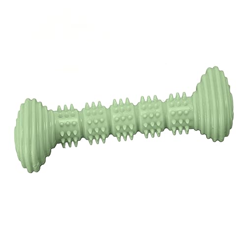 XIASABA Kauspielzeug für Hunde aus Gummi, süße Knochenform, zum Reinigen und Knirschen der Zähne, weiches Kauspielzeug für kleine und mittelgroße Hunde, Rosa (Green) von XIASABA