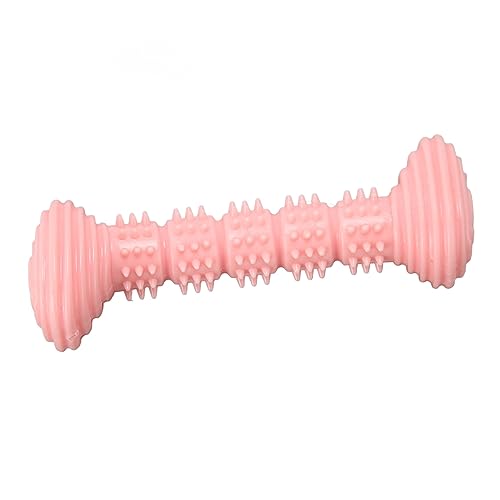 XIASABA Kauspielzeug für Hunde aus Gummi, süße Knochenform, zum Reinigen und Knirschen der Zähne, weiches Kauspielzeug für kleine und mittelgroße Hunde, Rosa (Rosy) von XIASABA