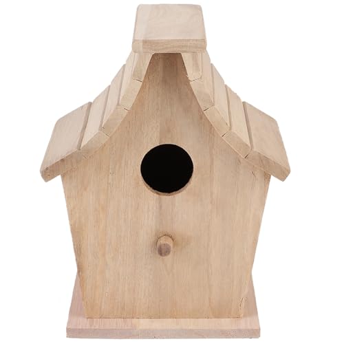 XIASABA Vogelhäuschen aus Holzmaterial, 18,0 × 14,0 × 13,0, Holz-Vogelhaus, Zuchtbox, hängendes Vogelhaus, Heimtierbedarf für Wellensittiche, kleine Vögel, einfaches Stehen und XIASABA Vogelhäuschen aus Holzmaterial, 18,0 × 14,0 × 13,0, Holz-Vogelhaus, Zuchtbox, hängendes Vogelhaus, Heimtierbedarf für Wellensittiche, kleine Vögel, einfaches Stehen und von XIASABA