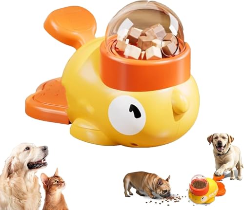 Leckerli-Spielautomat für Katzen, 2-in-1-Interaktives Hunde-Puzzlespielzeug & Slow Feeder, Anti-Schlucker-Napf mit Knopf, für kleine und mittelgroße Hunde Leckerli-Spielautomat für Katzen, 2-in-1-Interaktives Hunde-Puzzlespielzeug & Slow Feeder, Anti-Schlucker-Napf mit Knopf, für kleine und mittelgroße Hunde von XIBDGNTNE