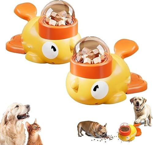 Leckerli-Spielautomat für Katzen, 2-in-1-Interaktives Hunde-Puzzlespielzeug & Slow Feeder, Anti-Schlucker-Napf mit Knopf, für kleine und mittelgroße Hunde Leckerli-Spielautomat für Katzen, 2-in-1-Interaktives Hunde-Puzzlespielzeug & Slow Feeder, Anti-Schlucker-Napf mit Knopf, für kleine und mittelgroße Hunde von XIBDGNTNE
