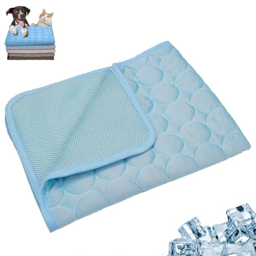 Kittra Cooling Mat for Cats, Cool and Healthy Cooling Bed for Cats, 3 Layer System Instant Cool, Washable Portable Coolings Pad for Dogs Cat, Suitable for Your Pets (Light Blue, XL) von XIBHDN