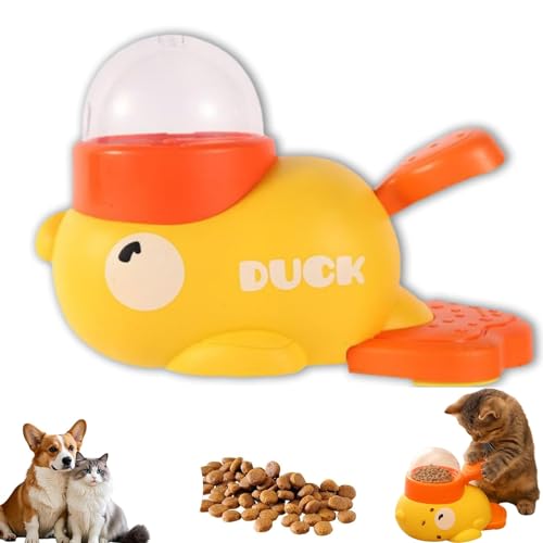 XIBHDN Cat Treat Slot Machine,Cat Slot Machine Treat Dispenser,Interactive Duck Frenchie Toy,Duck Puzzle Feeder for Dogs,No Battery Needed,for Small & Medium Pets (1Pcs) von XIBHDN