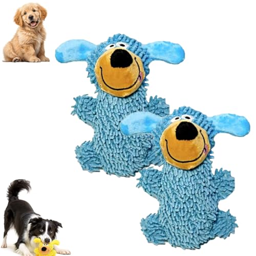 XIBHDN Ipawsplus Squeaky Dog Plush Toy, Ipawsplus Dog Toy, Cute Fluffy Chew Toys for Puppies & Small Dogs, Soft Pet Playtime Companions (2pcs-Blue) von XIBHDN
