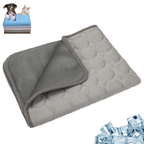 XIBHDN Kittra Cooling Mat for Cats, Cool and Healthy Cooling Bed for Cats, 3 Layer System Instant Cool, Washable Portable Coolings Pad for Dogs Cat, Suitable for Your Pets (Gray, XS) von XIBHDN
