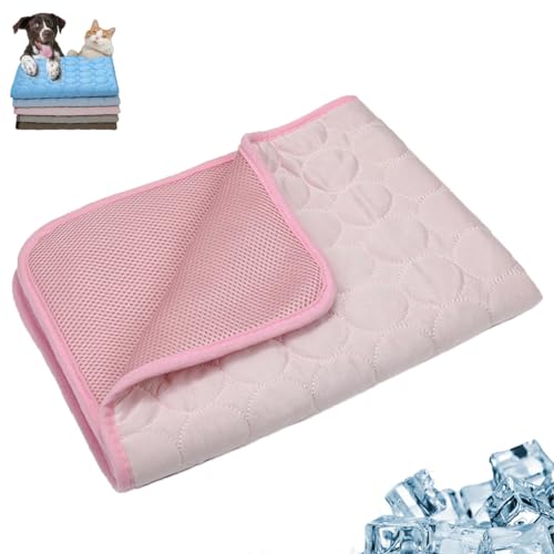 XIBHDN Kittra Cooling Mat for Cats, Cool and Healthy Cooling Bed for Cats, 3 Layer System Instant Cool, Washable Portable Coolings Pad for Dogs Cat, Suitable for Your Pets (Pink, XS) von XIBHDN