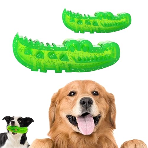 XIBHDN Slow Feed Chew and Fetch Crocodile, Dog Slow Feeder Puzzle Toy, Alligator Treat Dispensing Dog Toys Keep Them Busy, Alligator Dogs Chew Toy for Large, Medium & Small Dogs Teeth Cleaning (2pcs) von XIBHDN