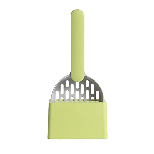 XIDIT Streuschaufel aus Kunststoff mit Boden für Haustiere, Reinigungswerkzeug, WC-Katzentoilette, Reinigungsschaufel, Grün von XIDIT