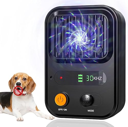Antibell für Hunde, 3 Frequenzstufen Ultraschall Anti Bellen Gerät, Hund Antibell Gerät 33Ft Anti-Bell-Geräte Hundetrainingshilfe Kleine Große Innen Außenbereich Hundebellen Gebührenpflichtig (Black) Antibell für Hunde, 3 Frequenzstufen Ultraschall Anti Bellen Gerät, Hund Antibell Gerät 33Ft Anti-Bell-Geräte Hundetrainingshilfe Kleine Große Innen Außenbereich Hundebellen Gebührenpflichtig (Black) von XIEANDKONG