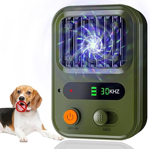 Antibell für Hunde, 3 Frequenzstufen Ultraschall Anti Bellen Gerät, Hund Antibell Gerät 33 Ft Anti-Bell-Geräte Hundetrainingshilfe Kleine Große Innen Außenbereich Hundebellen Gebührenpflichtig (Green) Antibell für Hunde, 3 Frequenzstufen Ultraschall Anti Bellen Gerät, Hund Antibell Gerät 33 Ft Anti-Bell-Geräte Hundetrainingshilfe Kleine Große Innen Außenbereich Hundebellen Gebührenpflichtig (Green) von XIEANDKONG