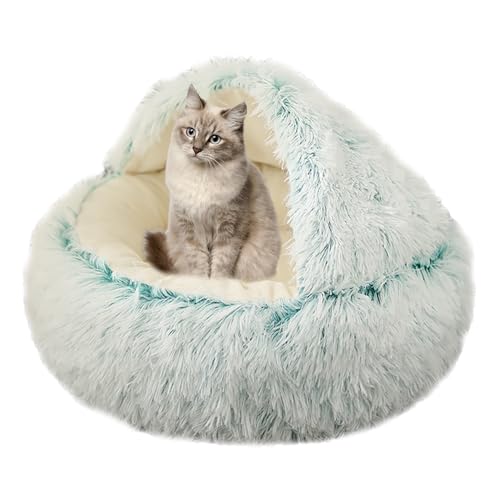 Beruhigendes Katzenbett für Indoor-Katzen, Plüsch-Katzenhaus Katzenzelt, Kissen für kleine, mittelgroße und große Haustiere, Donut-Kuschelnest mit rutschfester Unterseite, Katzenkissenkorb, 60 cm, Beruhigendes Katzenbett für Indoor-Katzen, Plüsch-Katzenhaus Katzenzelt, Kissen für kleine, mittelgroße und große Haustiere, Donut-Kuschelnest mit rutschfester Unterseite, Katzenkissenkorb, 60 cm, von XIEMINLE