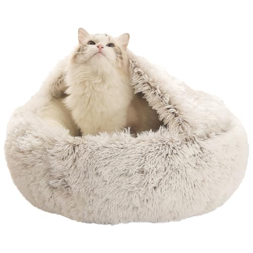 Beruhigendes Katzenbett für kleine, mittelgroße und große Haustiere, Donut-Katzenbett, Katzennest, Plüsch-Katzensofa, Haustierbett, waschbar, Katzenzelt, Bett Haus mit rutschfester Unterseite, 65 cm, Beruhigendes Katzenbett für kleine, mittelgroße und große Haustiere, Donut-Katzenbett, Katzennest, Plüsch-Katzensofa, Haustierbett, waschbar, Katzenzelt, Bett Haus mit rutschfester Unterseite, 65 cm, von XIEMINLE