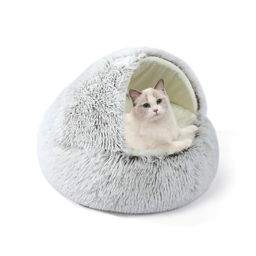 Donut-Katzenbett, beruhigend, Anti-Angst, kleine Katzenhöhle, weiches Haustierbett, Höhle, flauschiges Haustiernest, rundes Kätzchenhaus mit rutschfester Unterseite, für Welpen und Kätzchen, 65 x 65 x Donut-Katzenbett, beruhigend, Anti-Angst, kleine Katzenhöhle, weiches Haustierbett, Höhle, flauschiges Haustiernest, rundes Kätzchenhaus mit rutschfester Unterseite, für Welpen und Kätzchen, 65 x 65 x von XIEMINLE