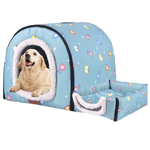 Großes Hundebett, 2-in-1, faltbares Hundehaus, beruhigendes Haustierbett, Hundehütte, waschbar, Haustierzelt, Höhlenbett, abnehmbare Hundematte, Sofa, Katzenschutz für Haustiere, Hunde und Katzen, 45 Großes Hundebett, 2-in-1, faltbares Hundehaus, beruhigendes Haustierbett, Hundehütte, waschbar, Haustierzelt, Höhlenbett, abnehmbare Hundematte, Sofa, Katzenschutz für Haustiere, Hunde und Katzen, 45 von XIEMINLE