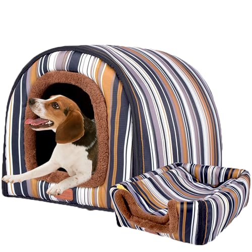 Großes Hundebett, Hundehaus, Haustierbett, Hundesofa, 2-in-1 faltbares Haustierhaus, Haustierzelt, Höhlenbett für große, mittelgroße und kleine Hunde und Katzen, orthopädisches Kissen, Hundematte, 60 Großes Hundebett, Hundehaus, Haustierbett, Hundesofa, 2-in-1 faltbares Haustierhaus, Haustierzelt, Höhlenbett für große, mittelgroße und kleine Hunde und Katzen, orthopädisches Kissen, Hundematte, 60 von XIEMINLE