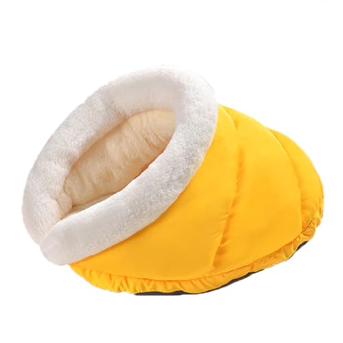 Haustier-Katzenhöhle, Bett, Katzenschlafhaus, Katzenhöhle, Nest für Indoor-Katzen, Welpen, halb geschlossenes Katzennest mit rutschfester Unterseite, Haustier-Sofa, Katzennestkissen, 46 x 33 x 28 cm, Haustier-Katzenhöhle, Bett, Katzenschlafhaus, Katzenhöhle, Nest für Indoor-Katzen, Welpen, halb geschlossenes Katzennest mit rutschfester Unterseite, Haustier-Sofa, Katzennestkissen, 46 x 33 x 28 cm, von XIEMINLE