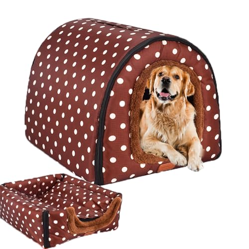 Hundebett, Haustierhaus, Haustierbett mit rutschfester Unterseite, 2-in-1 faltbares Hundehaus, waschbar, abnehmbares Haustierzelt, Höhlenbett, Katzenschutz, Schlafkorb für Haustiere, Hunde, Katzen, 45 Hundebett, Haustierhaus, Haustierbett mit rutschfester Unterseite, 2-in-1 faltbares Hundehaus, waschbar, abnehmbares Haustierzelt, Höhlenbett, Katzenschutz, Schlafkorb für Haustiere, Hunde, Katzen, 45 von XIEMINLE
