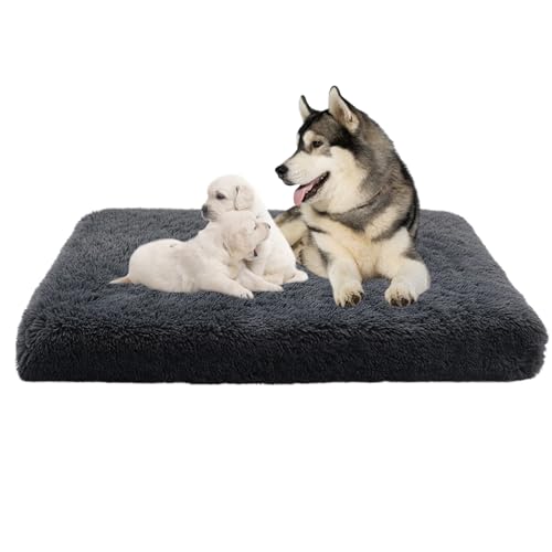 Hundebett Grosse Hunde, Hundekissen Plüsch Waschbar Hundekorb, Anti-Angst Hundebetten Zwinger-Auflage, Orthopädisch Anti-Rutsch Hundesofa Haustierbett Hundematratze Welpen Kissen(120x80x10cm) von XIEMINLE