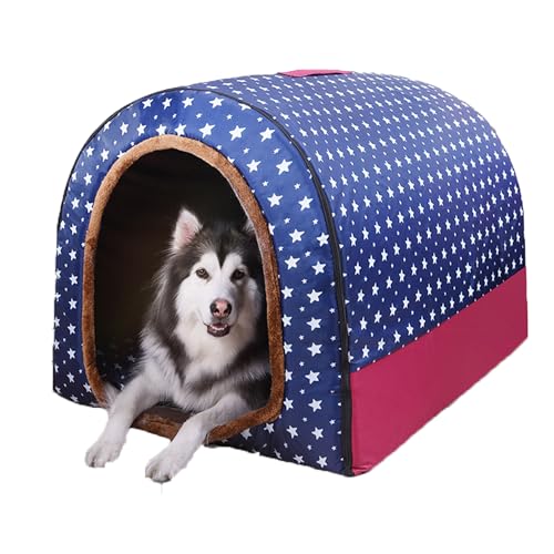 Hundebett Katzenbett, extra großes Hundehaus mit abnehmbarem Kissen, 2-in-1-Hundebett, Haustierbett mit rutschfester Unterseite, mittelgroßer Hundekorb, orthopädisches Kissen für Hund und Katze, 105 x von XIEMINLE