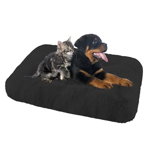 Hundebett Waschbare Hundebett-Matte Großes, Anti-Angst Hundebetten Zwinger-Auflage, Orthopädisches Hundebett Hundematratze, Rutschfestes Hundematte Hundekissen Hundesofa Zwinger-Auflage(110x75x10cm) von XIEMINLE