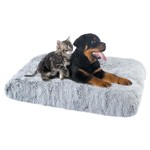 Hundebett Waschbare Hundebett-Matte Großes, Anti-Angst Hundebetten Zwinger-Auflage, Orthopädisches Hundebett Hundematratze, Rutschfestes Hundematte Hundekissen Hundesofa Zwinger-Auflage(65x48x8cm) von XIEMINLE