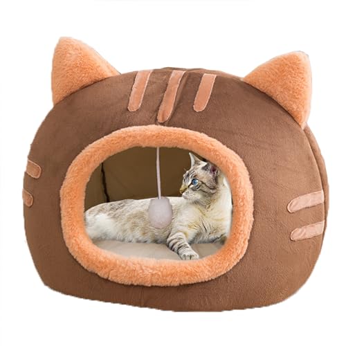 Katzenbett, Katzenhaus, Haustierbett, Katzenzelt, Bett für Haustiere, Katzenhöhle, Nest, Katze, Hundekorb für Kätzchen, Katzen, Welpen, Hunde, waschbar, Katzennest, Katzenhaus mit rutschfester von XIEMINLE