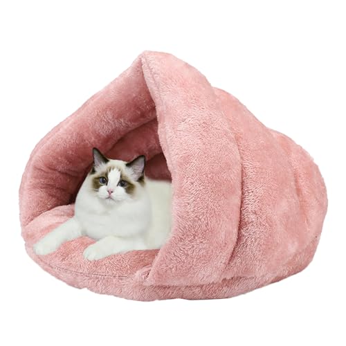 Katzenbett, Katzenhöhle, Haus, halb-geschlossenes Nest, Katzenkissen, beruhigende Katzen-Schlafhöhle, Haustiersofa für Katze, Welpen, Kätzchen, waschbares Haustierzelt, Haustierhaus, S: 40 cm, Rosa Katzenbett, Katzenhöhle, Haus, halb-geschlossenes Nest, Katzenkissen, beruhigende Katzen-Schlafhöhle, Haustiersofa für Katze, Welpen, Kätzchen, waschbares Haustierzelt, Haustierhaus, S: 40 cm, Rosa von XIEMINLE