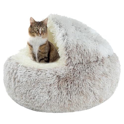 Katzenbett, Katzensofa für den Innenbereich, kleine, mittelgroße Haustiere, Katzenzelt, Bett Haus mit rutschfester Unterseite, Plüsch-Katzennest, Katzenkorb, waschbar, Haustierzelt, Kissen, von XIEMINLE