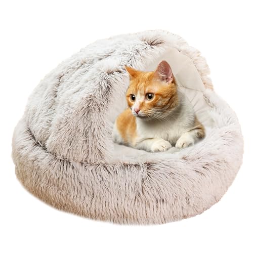 Katzenbett, Katzenzeltkissen, Katzenhaus Katzensofa mit rutschfester Unterseite, Donut-Kuschel-Kuschel-Katzennest für kleine, mittelgroße und große Haustiere, Haustierkissen, Haustierbett, von XIEMINLE